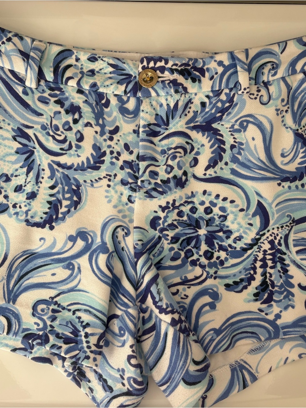 EUC! Lilly Pulitzer Callahan shorts Don’t Be Jelly Resort Blue 12